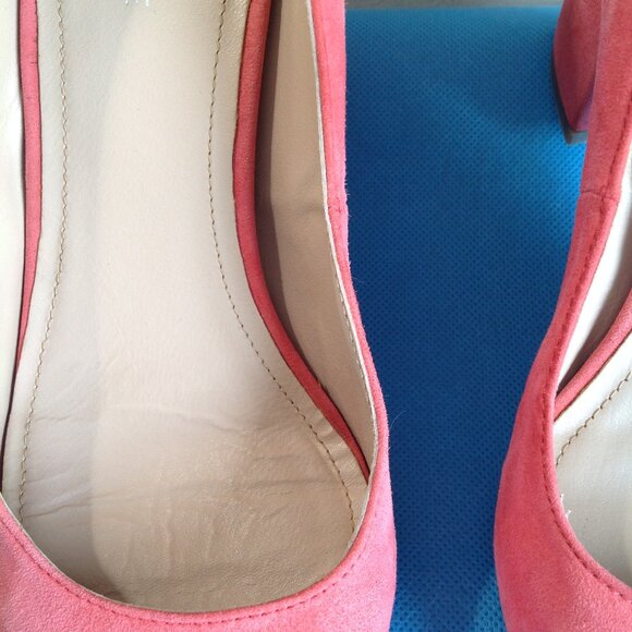 Pour La Victoire Pink Suede Pointed Toe Val Block Heels Pumps 8 - Picture 10 of 15